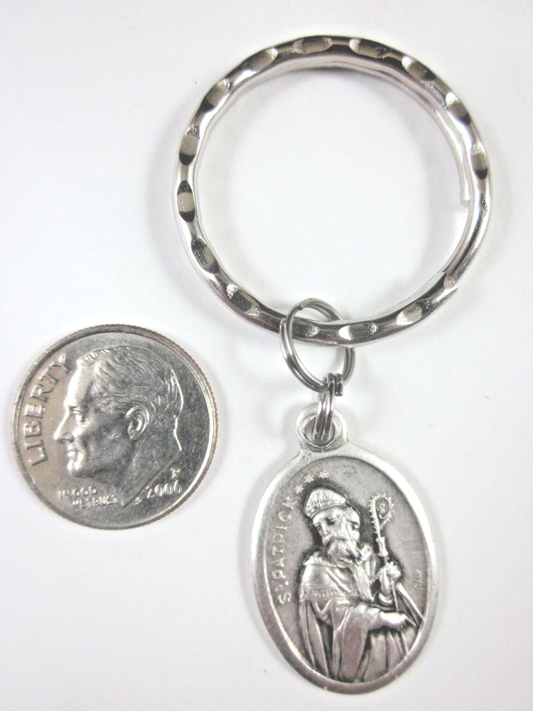 St Patrick Medal Italy Key Ring Gift Box & Prayer Card