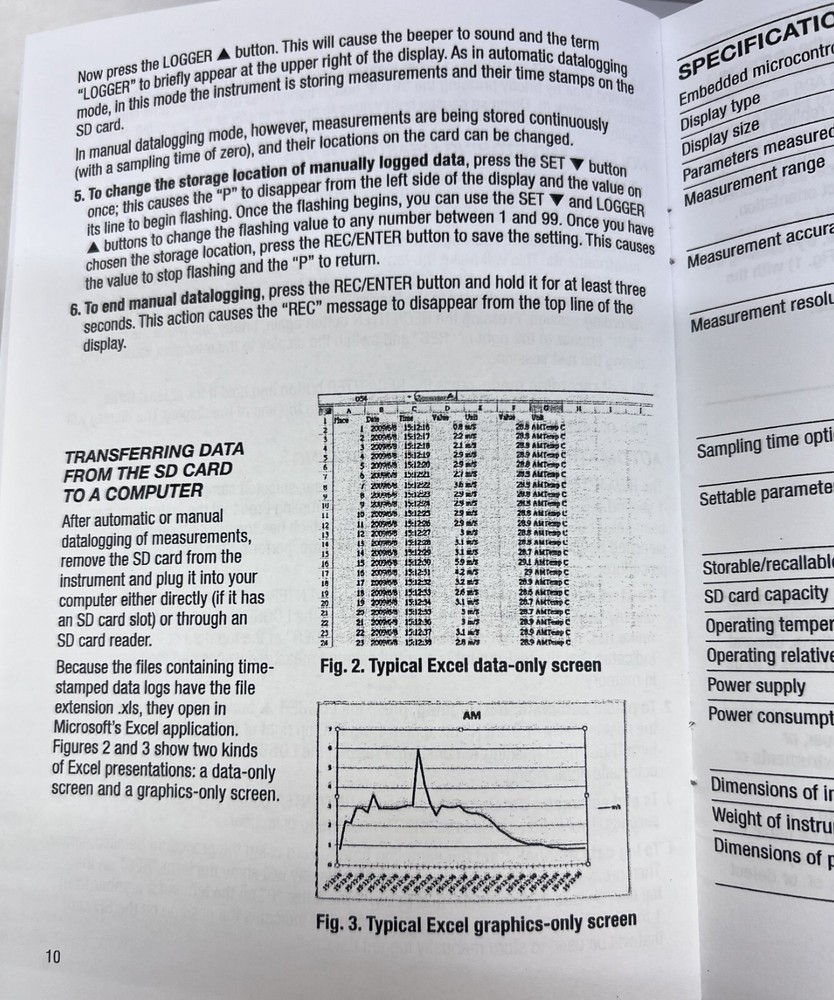 General Tools HWA4214SD Digital Hot Wire Anemometer, with Data Logging SD Card