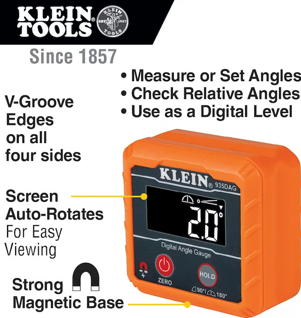 Klein Tools Digital Level & Angle Gauge - Perfect for Accurate Angles & Level Me