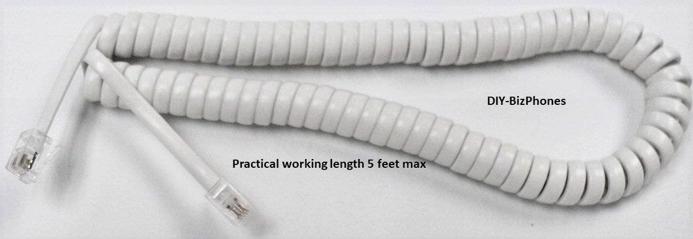 5-Pack Bright White 9Ft Poly Edge Phone Handset Cord E220 E300 E320 E350 E550