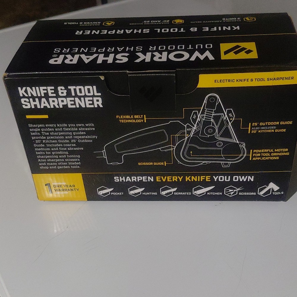 Work Sharp WSKTS Knife & Tool Sharpener for Knife Axe Multi-Tool Saw Scissors