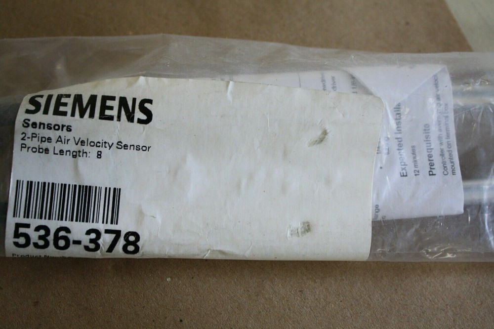 SIEMENS 536-378 2 PIPE AIR VELOCITY SENSOR