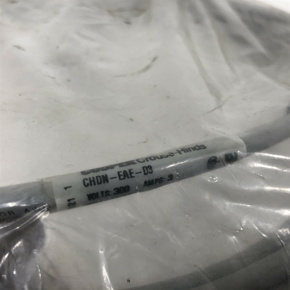 Cooper Crouse-Hinds CHDN-EAE-D3 Double Ended Cordset