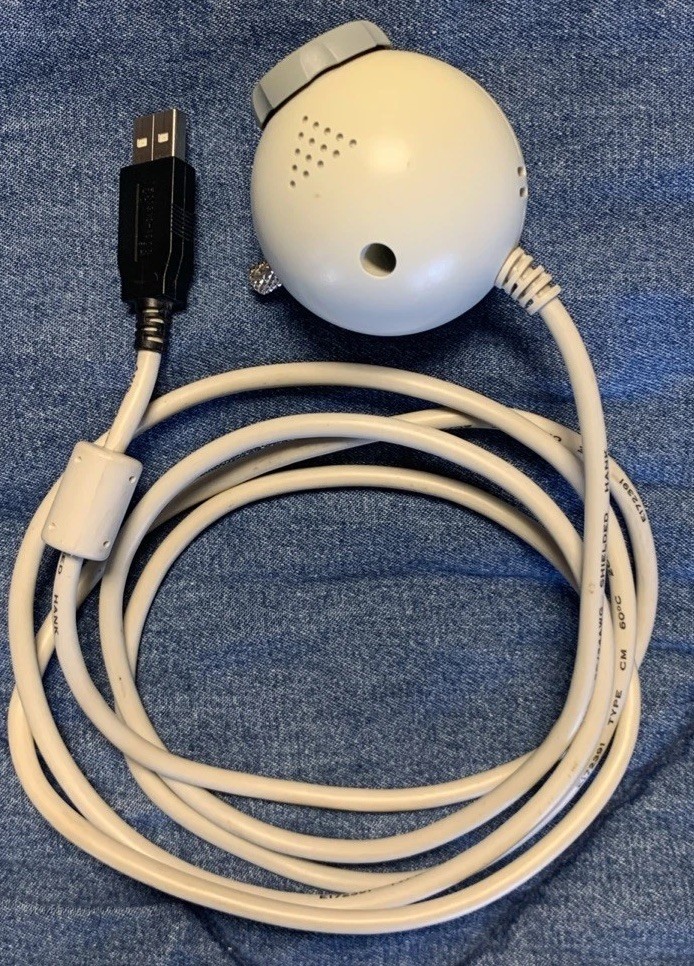 Vintage Logitech Quickcam USB Webcam 2000s Computer Wired w/Camera Base - Tested