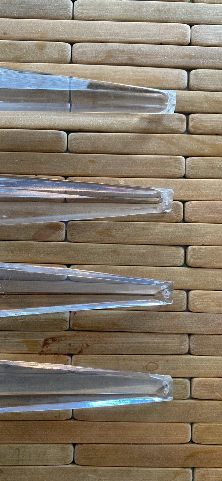 5 Waterford Crystal PRISMS,  4 inch in length