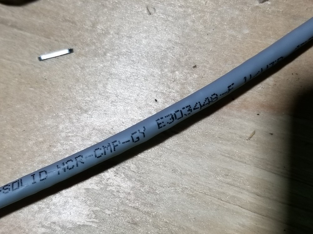 Hyperline 23/4P CAT6 LAN UTP Networking Ethernet Cable CMP/Plenum Gray /100ft