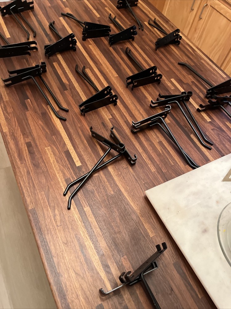 10 Gridwall 6” Hooks Black Hooks For Gridwall or Mini Grid Cube Displays EUC