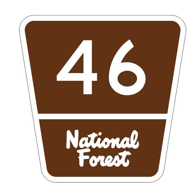 National Forest Route 46 Sticker Decal