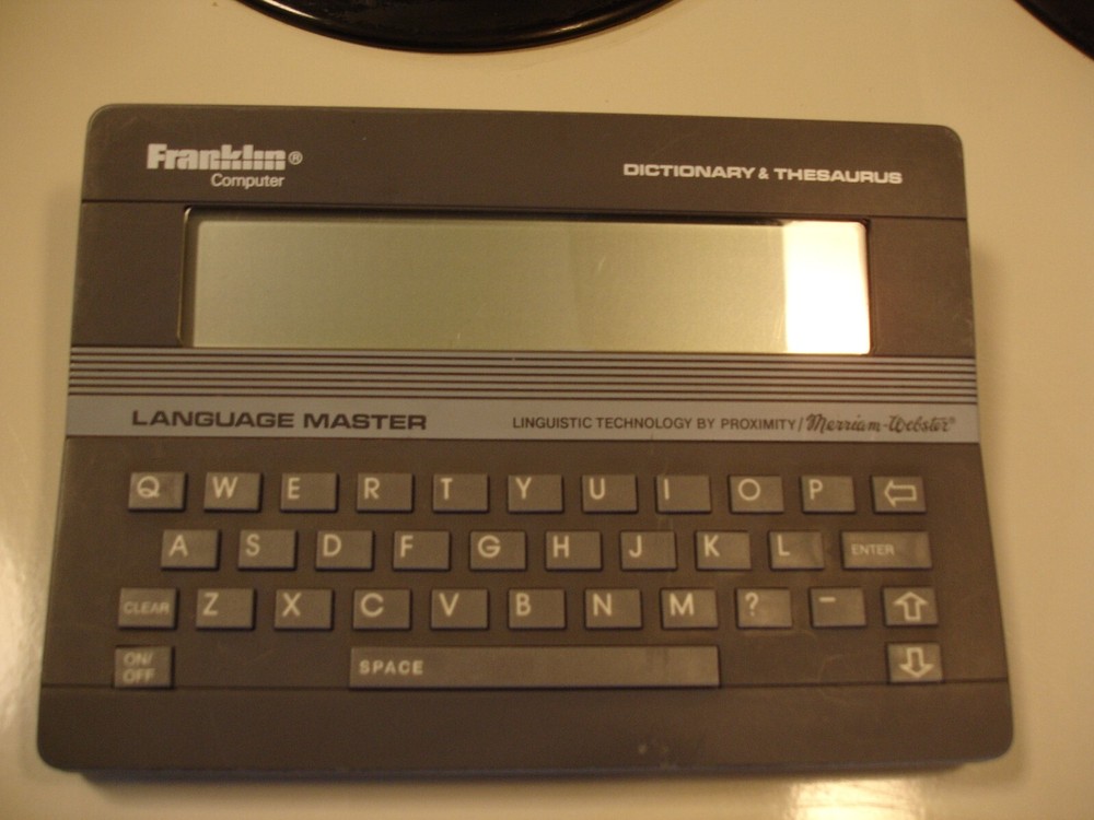 Franklin Language Master LM-2000 Dictionary Thesaurus w/ Manual 1987 EUC Tested