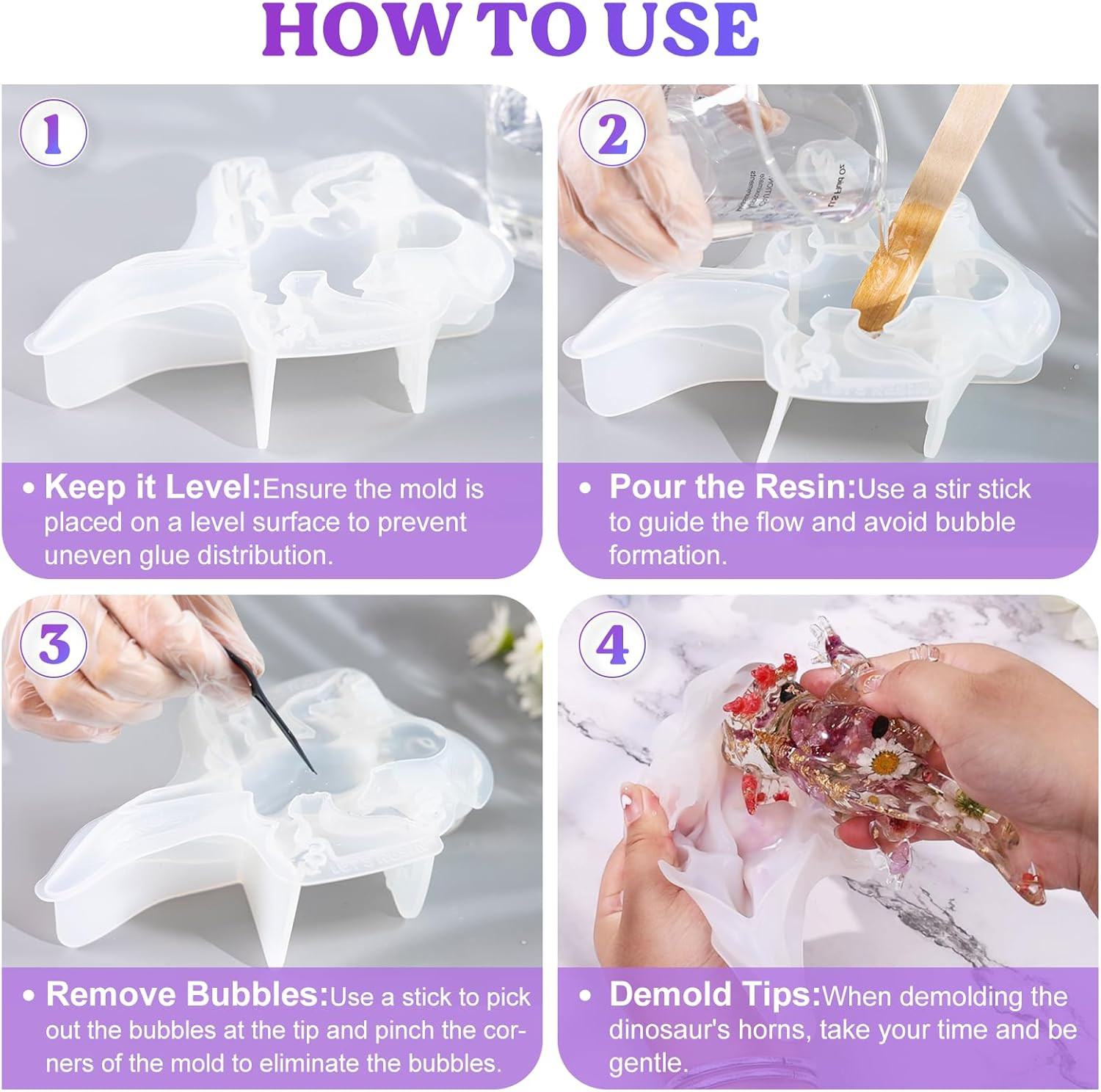 Large Axolotl Resin Molds Silicone, 3D Detailed Animal Silicone Molds, Flexible