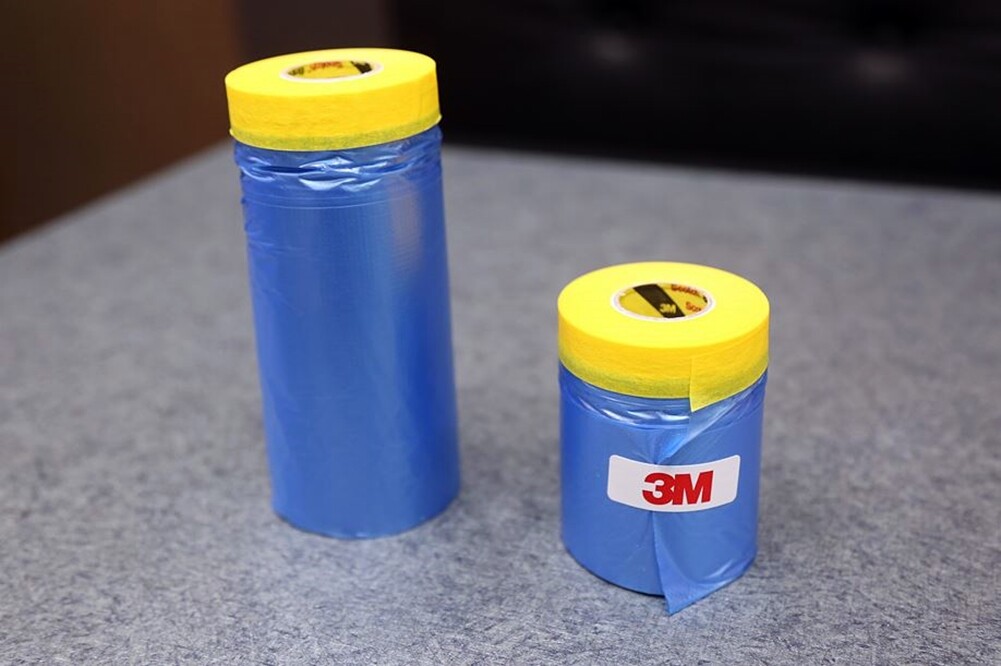 3M Pre taped Masking Paper - Painters Plastic Sheeting Paint Tape for Auto body
