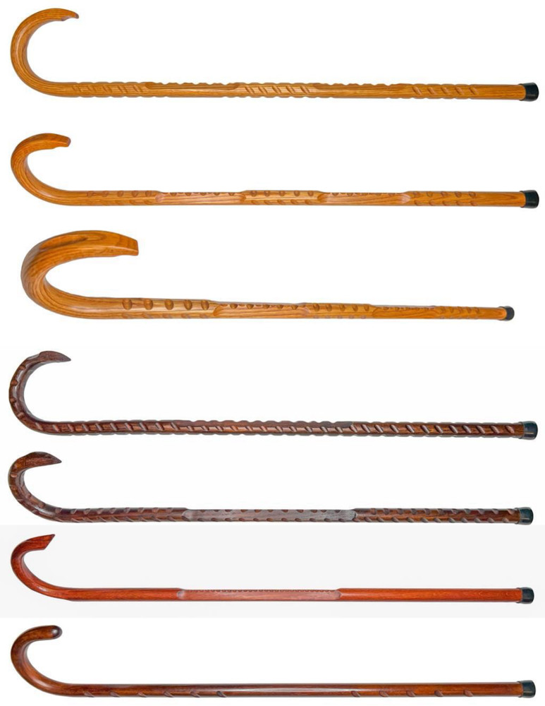 Classic Light Brown Walking Cane Grips Strong Solid Hickory Masters LuxCane P8LB