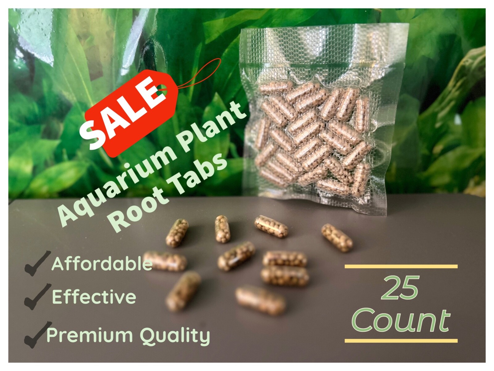 🌱  Aquarium Plant Fertilizer Root Tabs (25 Count)