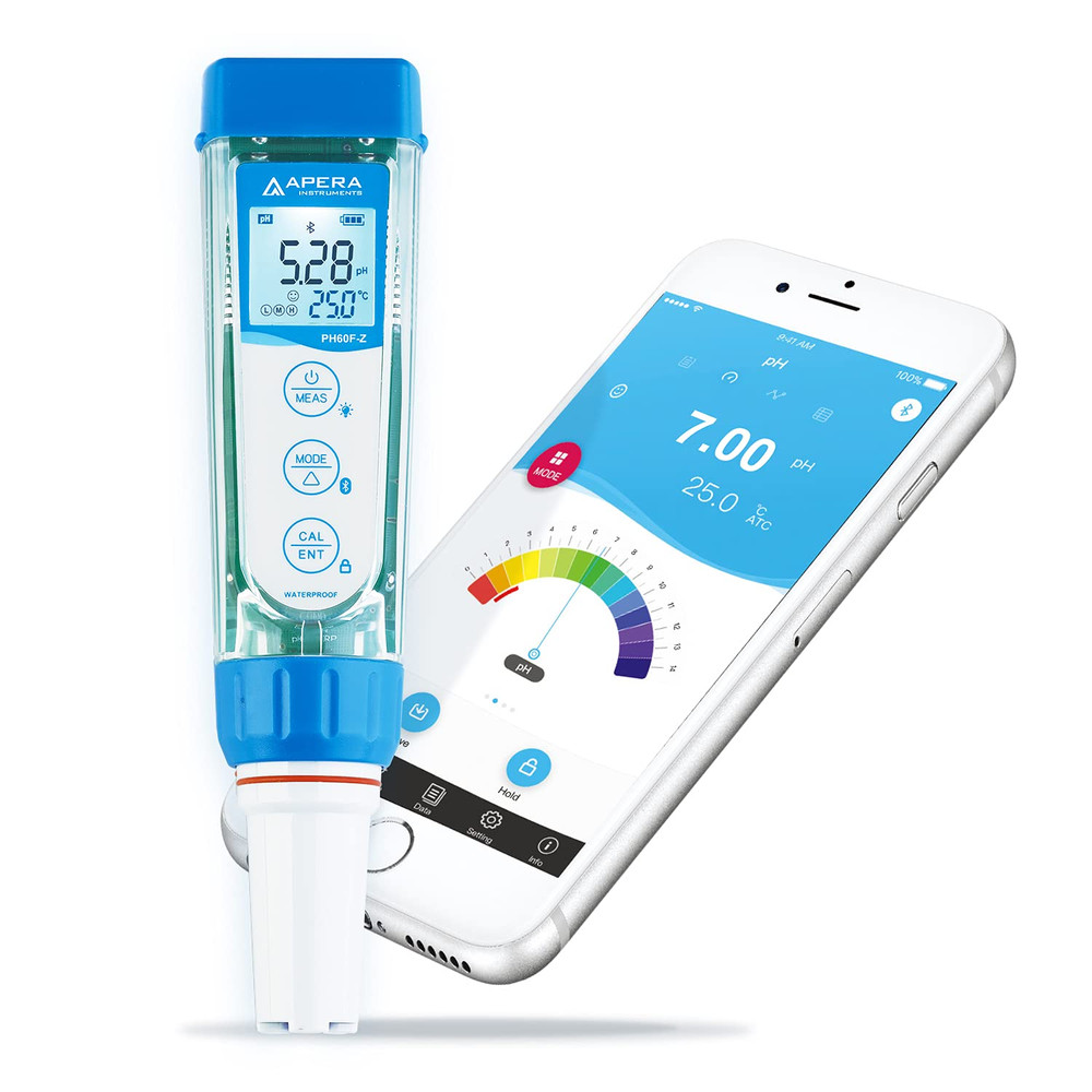 PH60F-Z Smart Bluetooth Ph Tester with Flat Sensor Powered by Zentest Mobile App