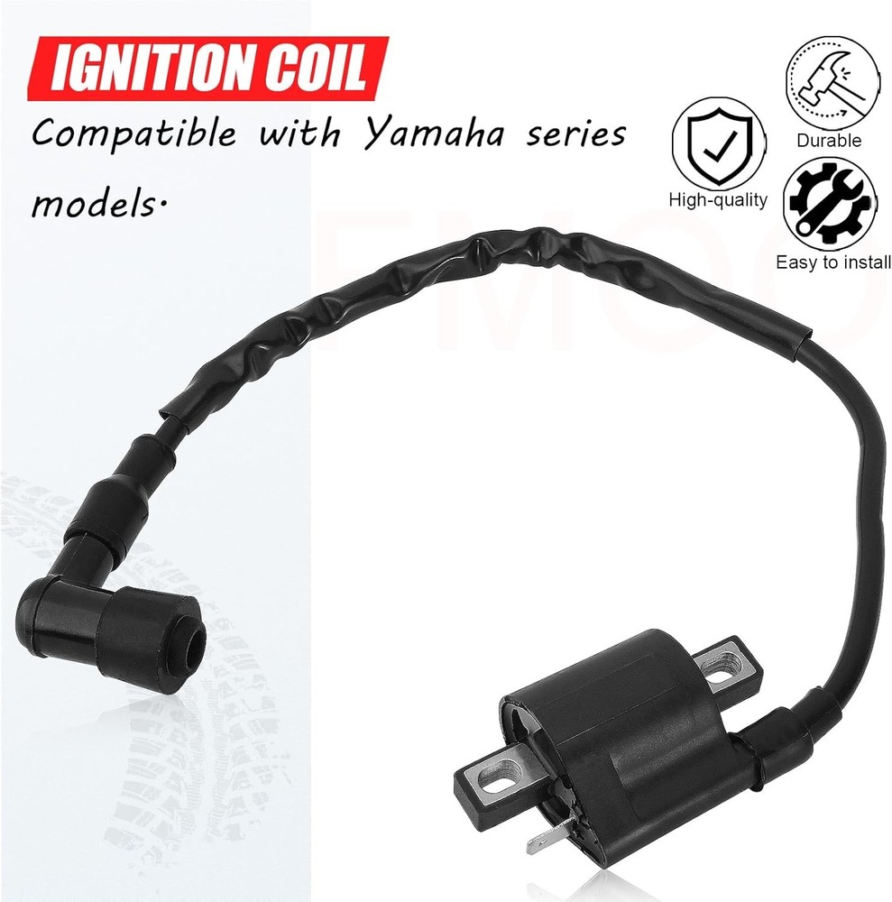 Yamaha ATV Ignition Coil Compatible with Bear Tracker, Warrior, Raptor - Durable