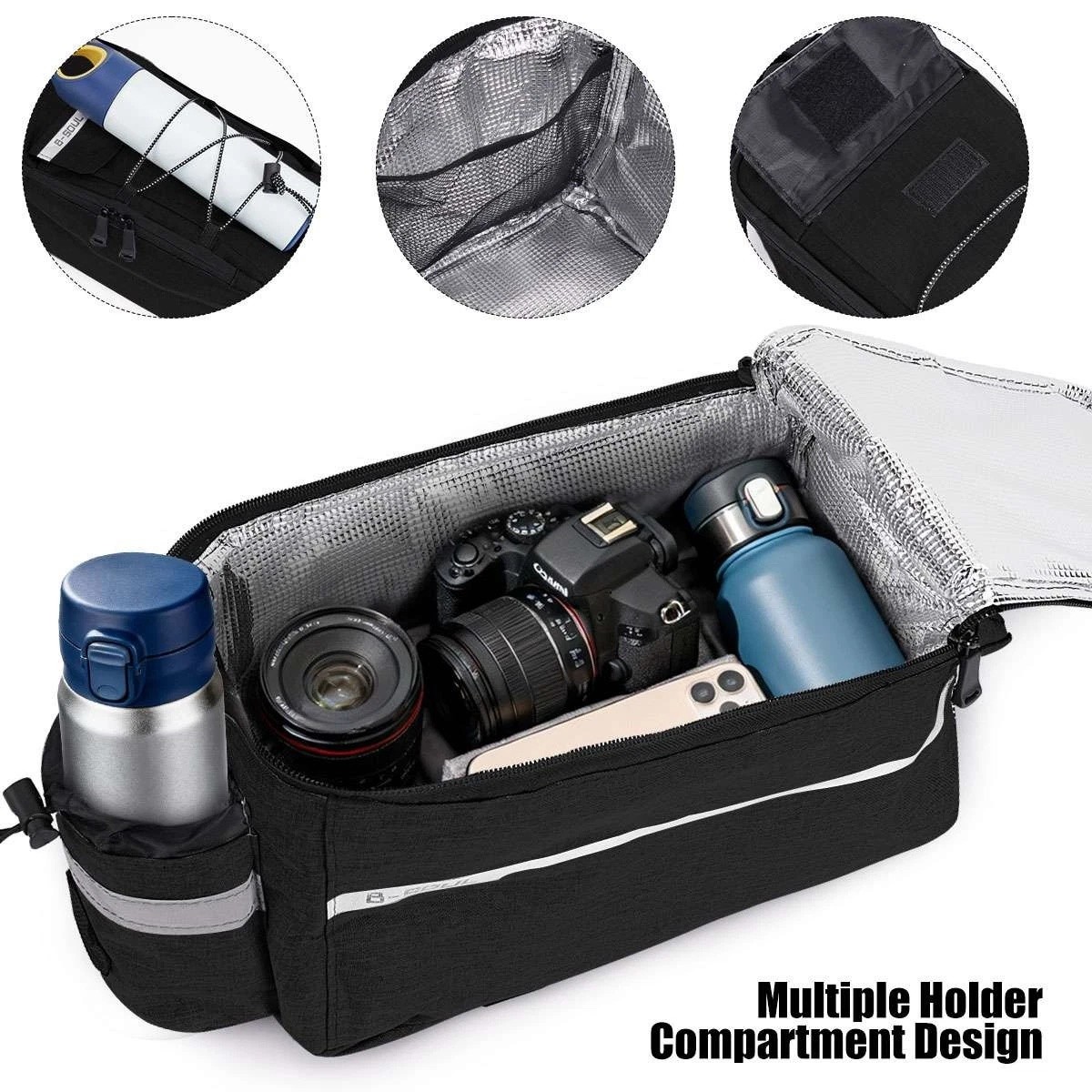 Bicycle eBike Rear Seat Storage Cycling Pannier Saddle Rack Bag Trunk Waterproof