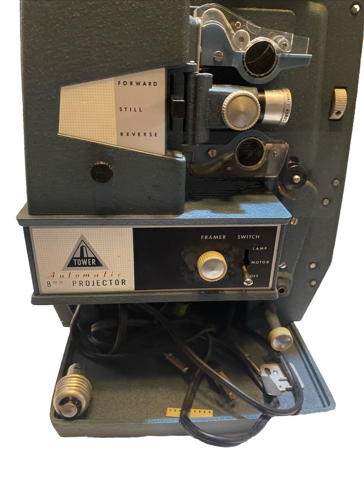 Vintage Sears Super Automatic 8mm Projector Tested Working