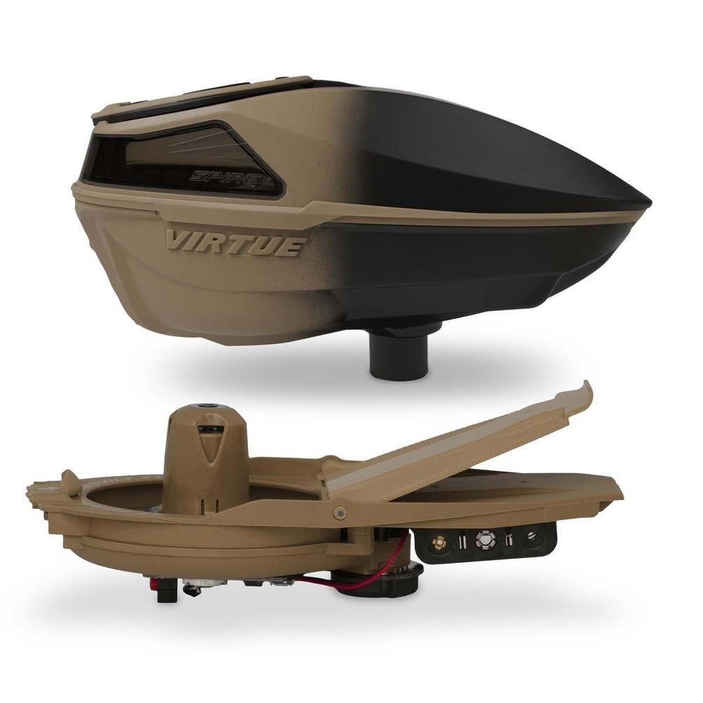 New Virtue Spire V Paintball Loader Hopper Black Desert Fade