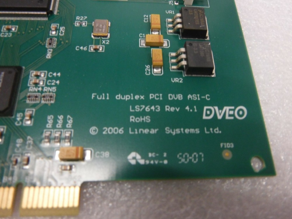 Linear Systems Full Duplex PCI DVB ASI-C Model 101 LS7643