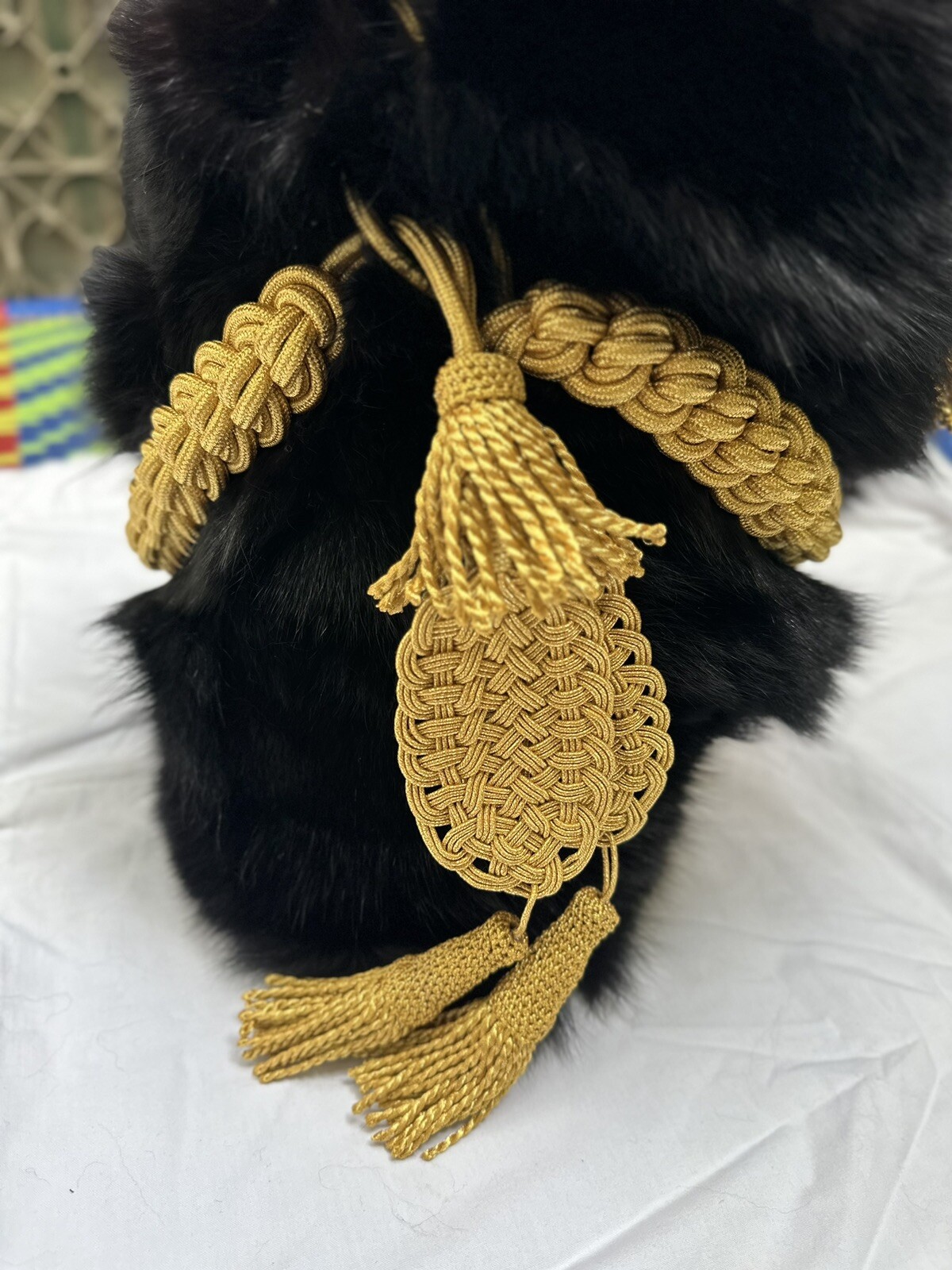 French Napoleonic Bearskin Hat for infantry of guard Officers