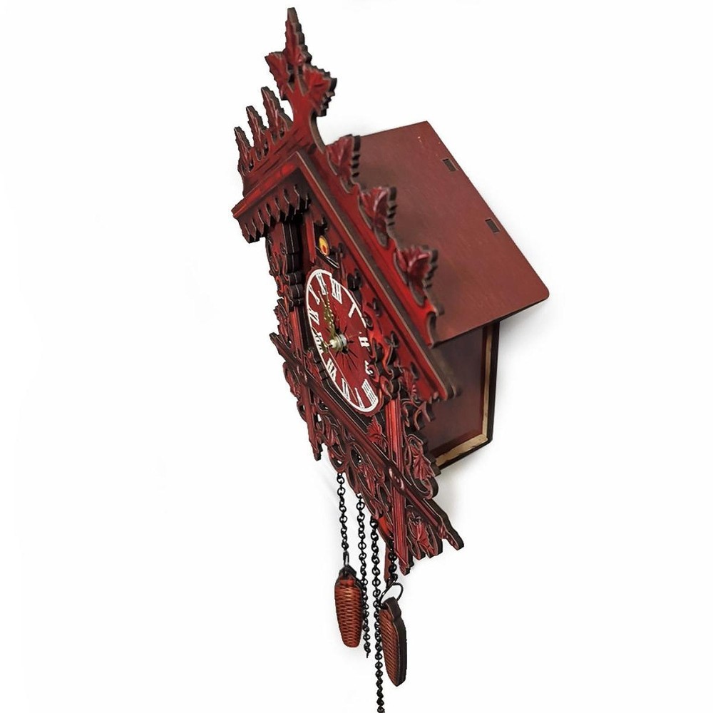 Wall Mounted Cuckoo Clock MDF with Pendulum