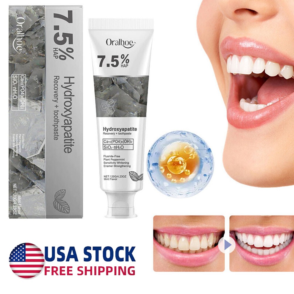 7.5% Hap Nano-Hydroxyapatite Toothpaste Remove Deep Clean For Sensitive Teeth US