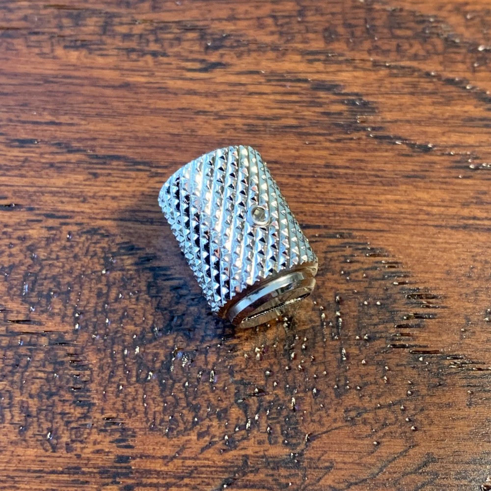 1 x Solid Brass - CHROME Plated / Telecaster Barrel Switch Tip / Set Screw / New