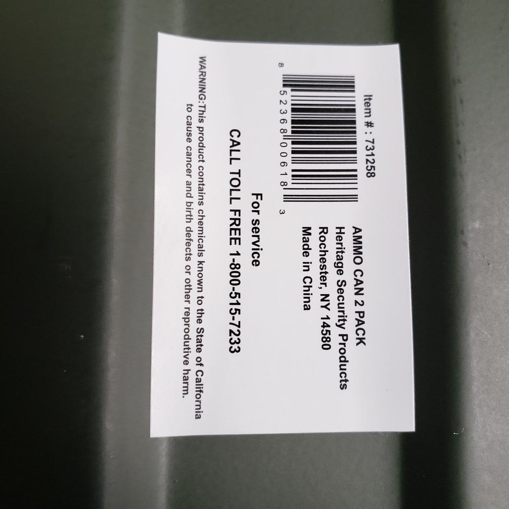 Heritage Security Products 30/50 Caliber Metal Ammo NEW 1 case stackable