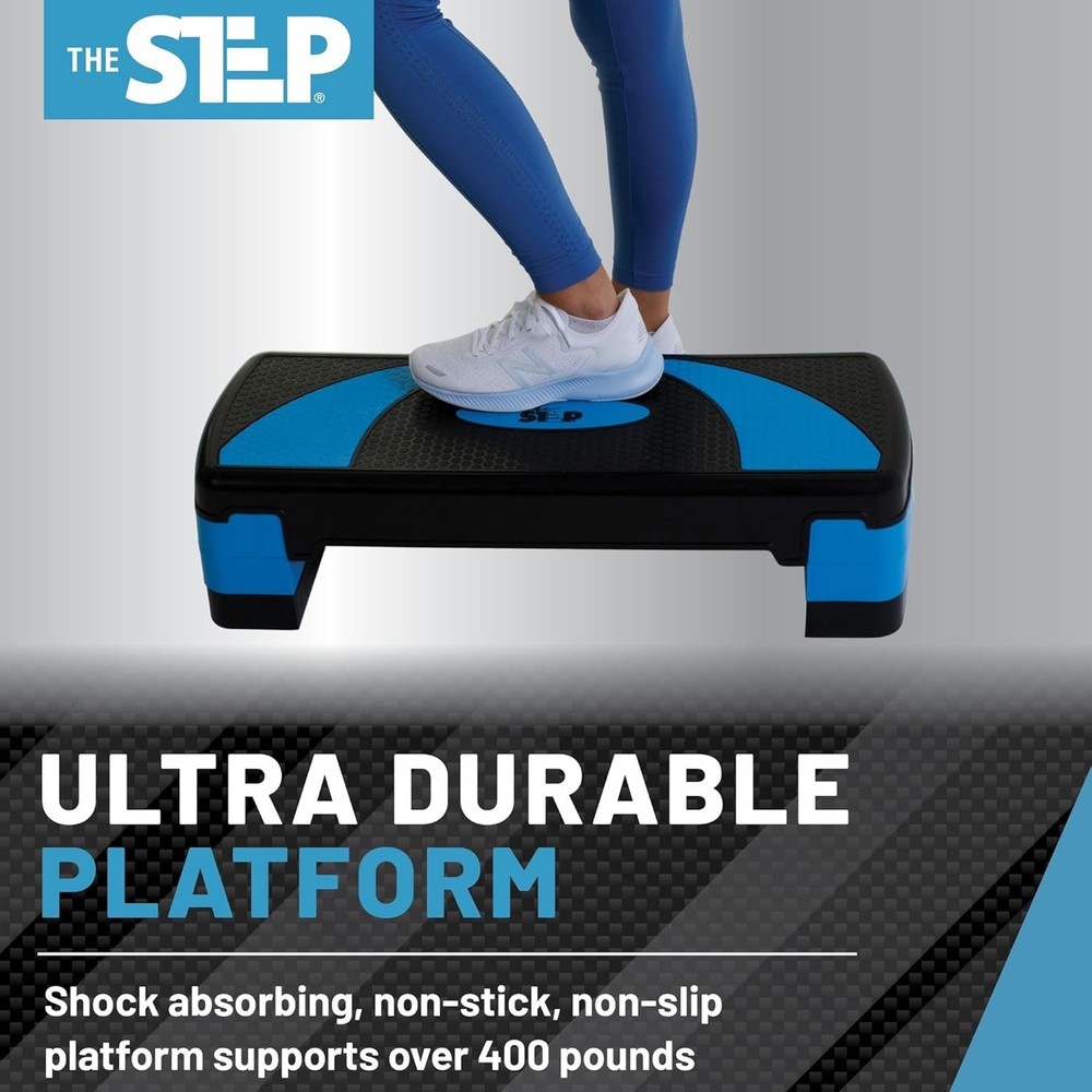 Compact Aerobic Step & Risers Set - 3 Adjustable Heights for Versatile Workouts