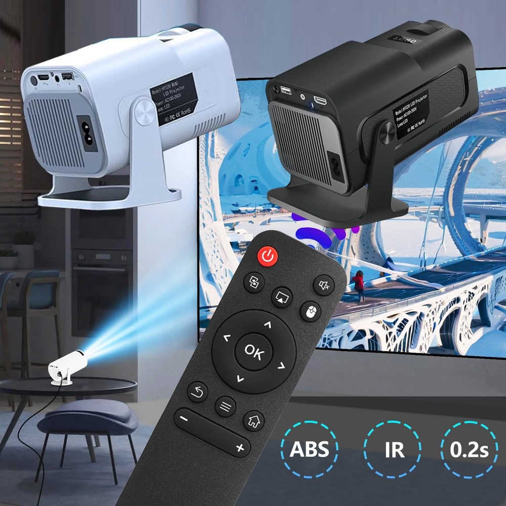 Molgoc Replacement Remote for Mini Projector,Compatible with Magcubic Black