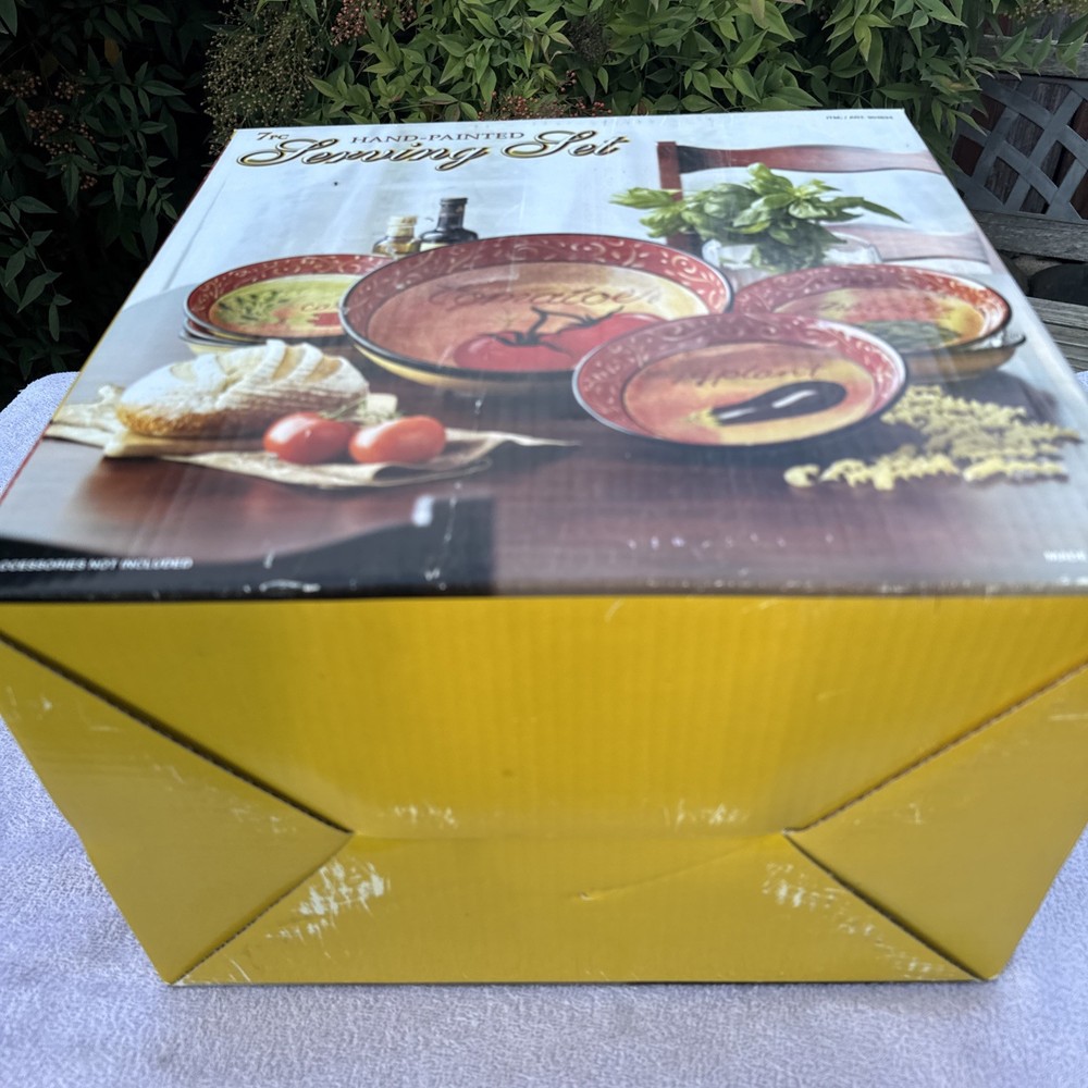 Certified International 7-Piece Hand-Painted Serving Set