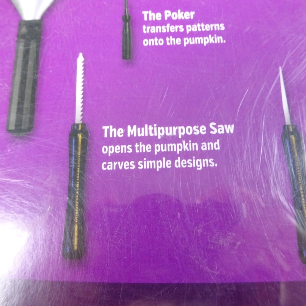Pumpkin Masters Carving Kit Set 5 Tools 8 Patterns Stainless Steel Masters