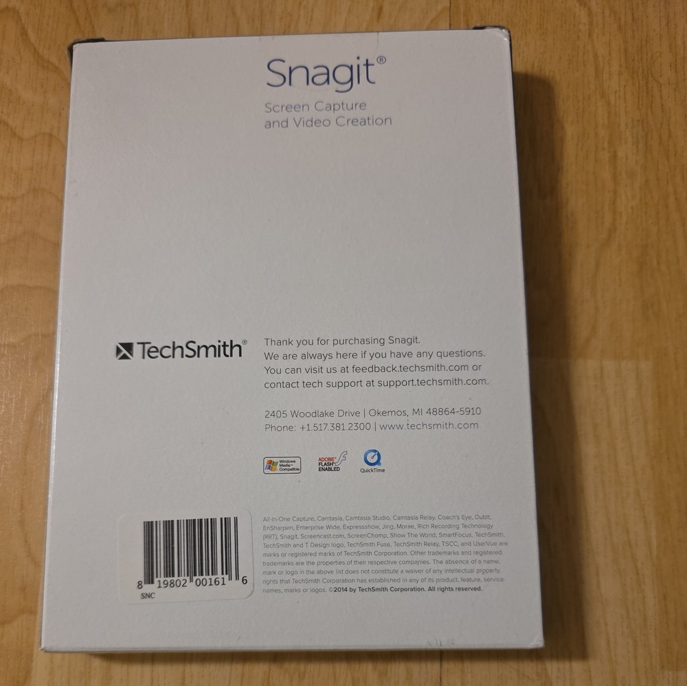 TechSmith Snagit Screen Capture Software CD DVD Windows Mac Brand New Sealed
