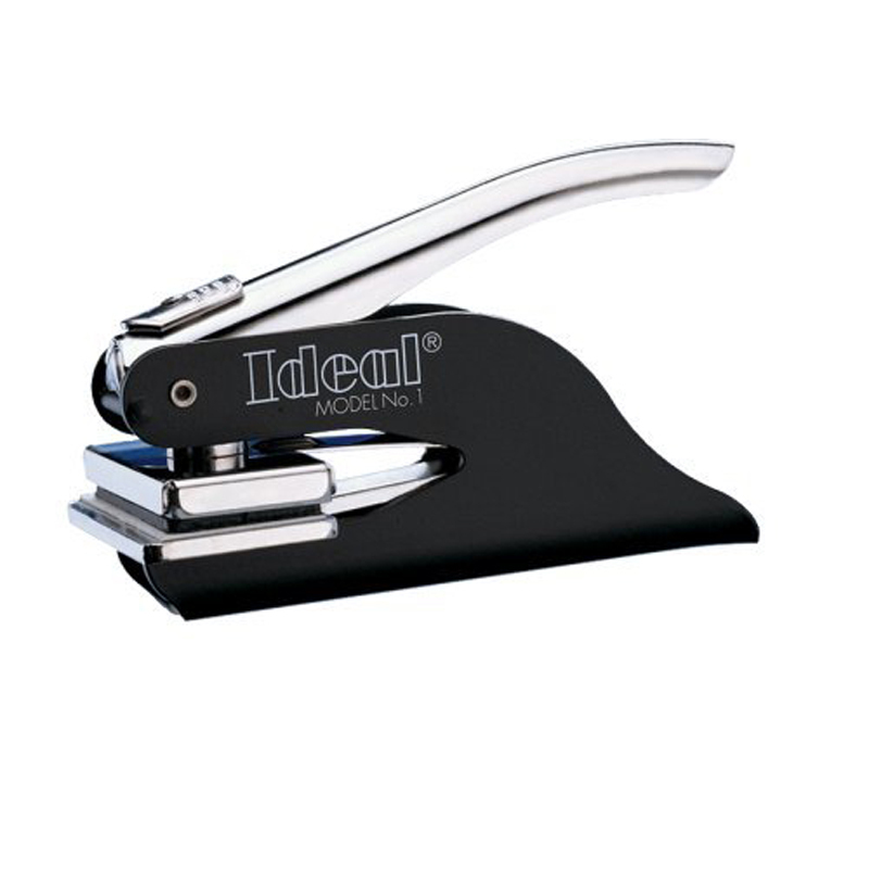 New Ideal Monogram Rectangle Embosser Hand Held