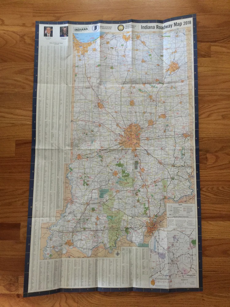 Indiana Official Roadway Map 2018