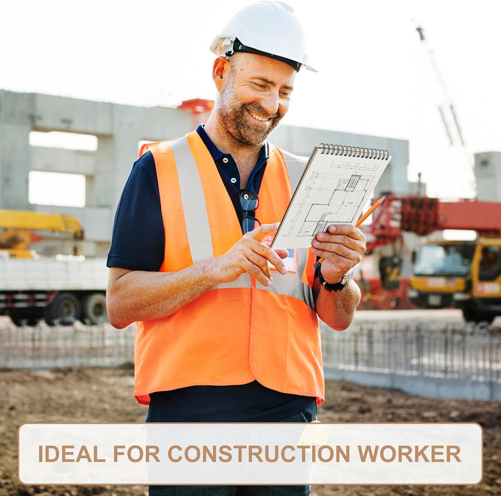 1 Pack Graph Paper Spiral Notepad A5 Top Wirebound Notepad Grid Notebook Steno P