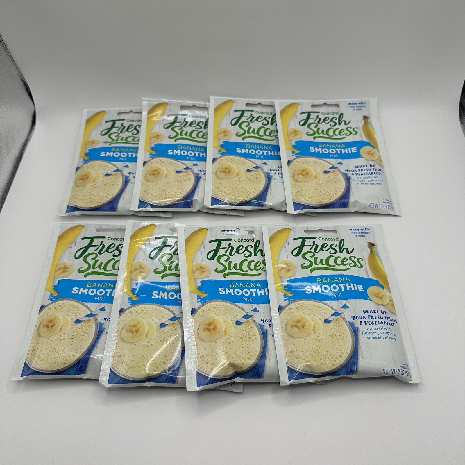 Concord Foods, Banana Smoothie Mix, 2oz Packet (Pack of 8)
