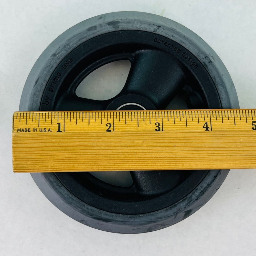Primo Pr1mo Front Caster Wheel Pair For Wheelchair Solid Black 1" Width