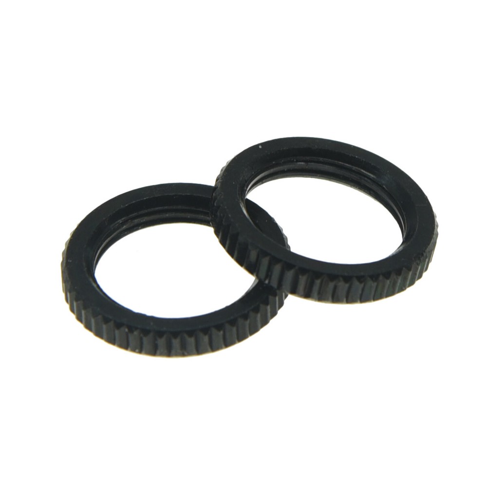 Imperial 15/32" Fine Knurled Guitar Toggle Switch Nut for Switchcraft Black