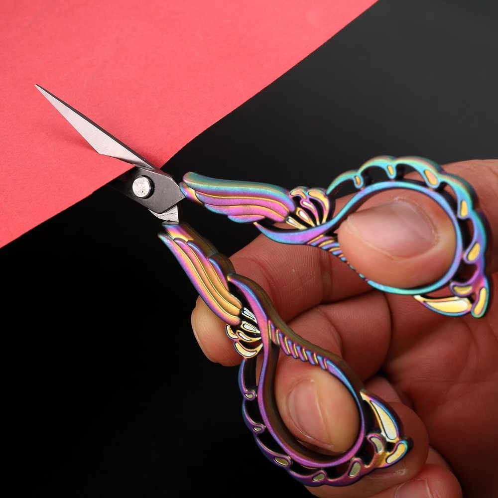 Embroidery Scissors W/Cover Sharp Tip Sewing Crafting Scissor for Needlework ...
