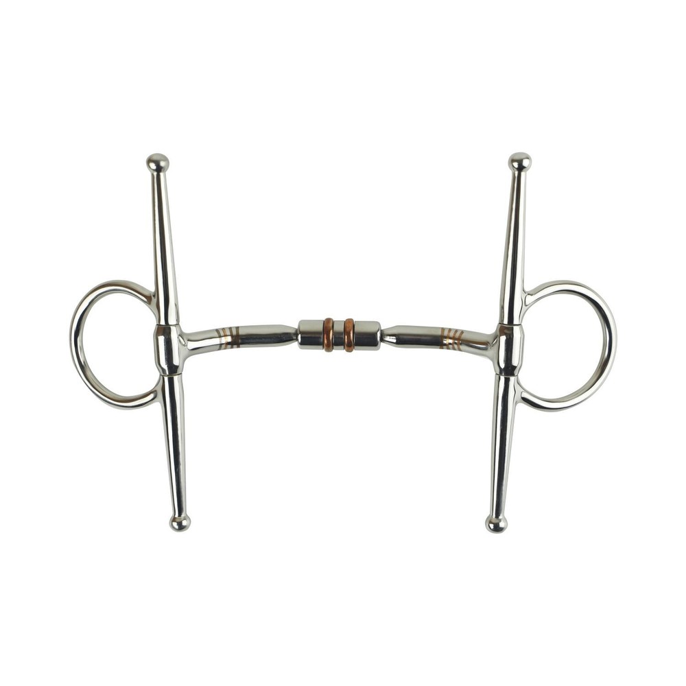 AK Full Cheek Rotary Double Cooper Roller Snaffle Horse Riding Bit