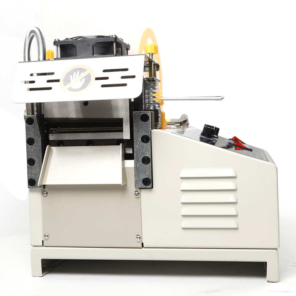 Hot&Cold Textile Ribbon Cutter 100 mm Automatic Heat Shrink Tube Cutting Machine