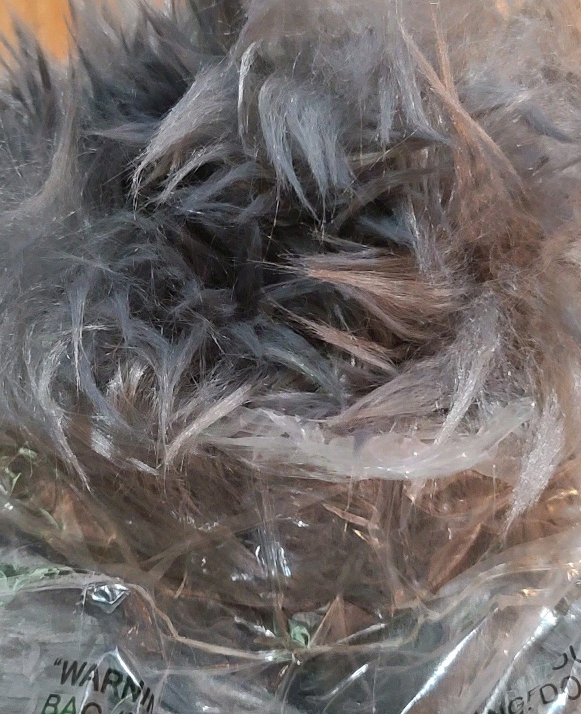 Pottery Barn large 41" beanbag slip cover: Luxe Faux Fur Nickle Gray, Faux Real