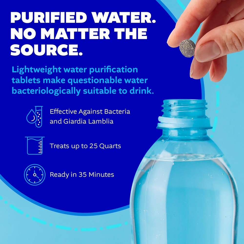 Emergency Water Purification Tablets Camping