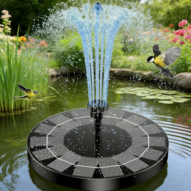 Submersible Bird Bath Solar Power Fountain Floating Water Pump Garden Pond Decor
