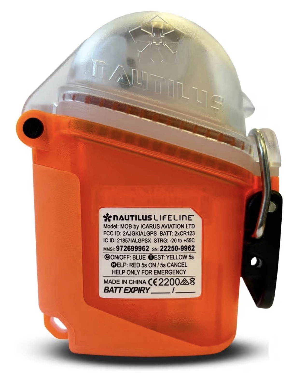 Marine GPS Rescue Locator – Orange Waterproof Safety Beacon for Boating