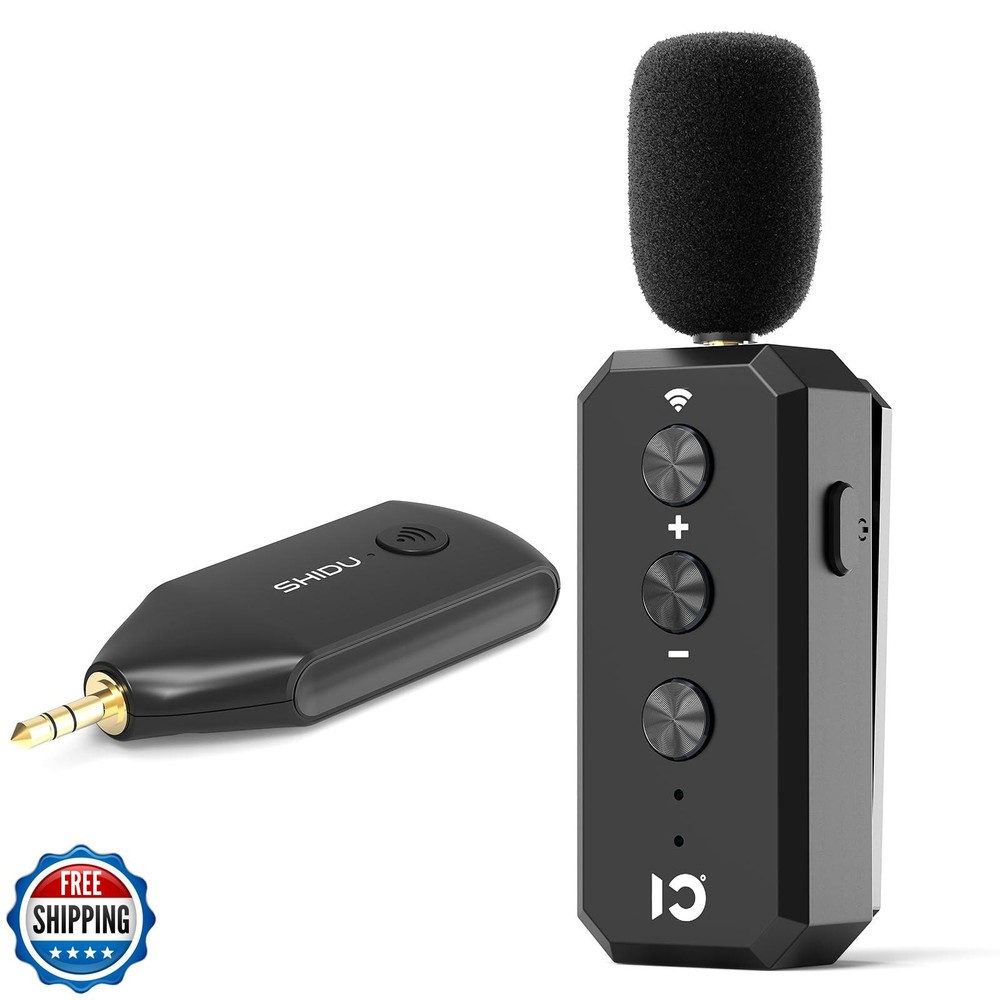 SHIDU Wireless Microphone Headset 2.4G Wireless lavalier Mics Sys