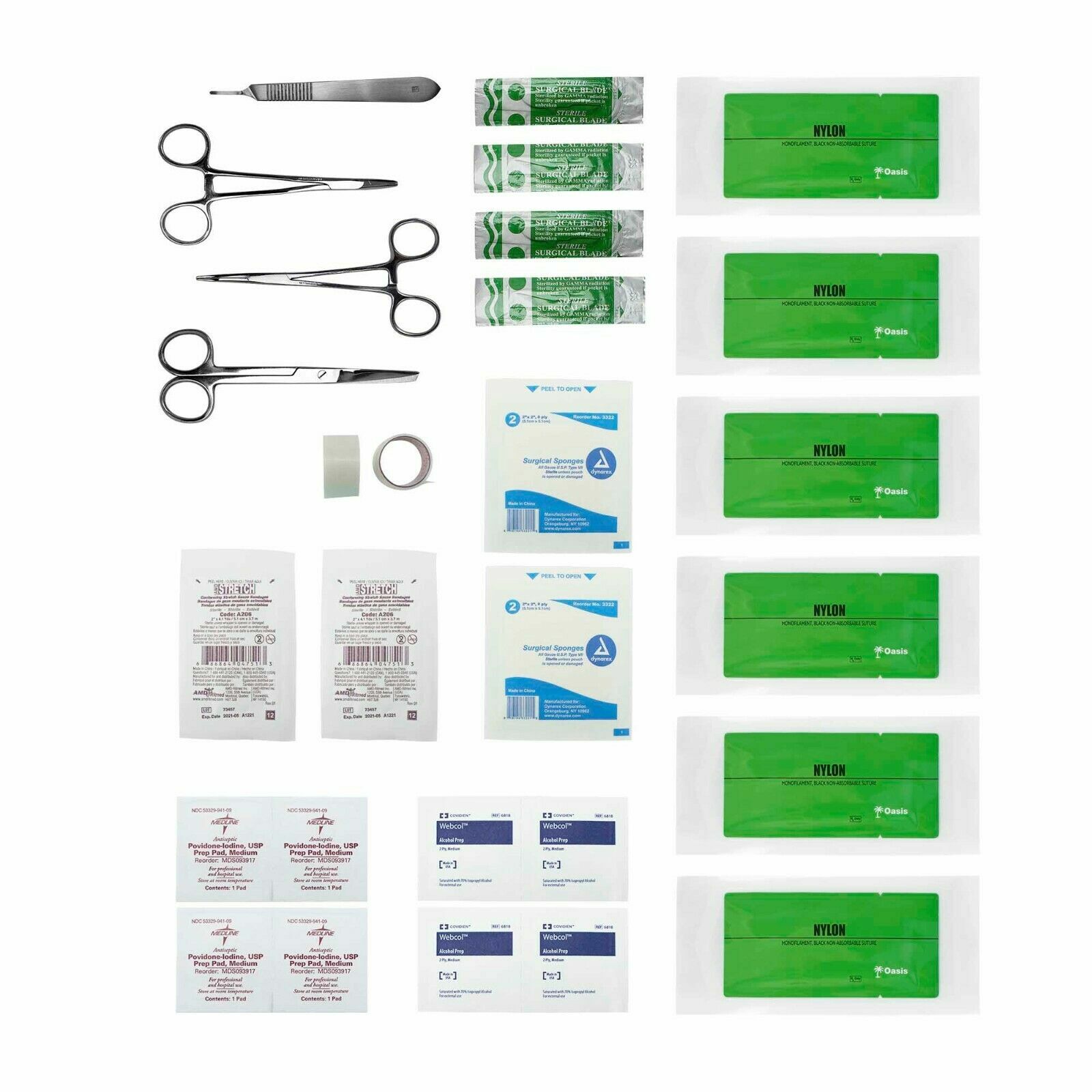 Advanced Surgical Suture Kit, First Aid Medical Travel Trauma Pack, 28 Pieces