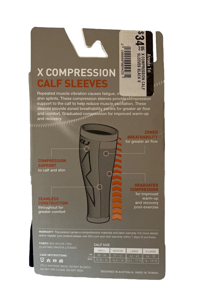 2XU Unisex X Compression Calf Sleeves