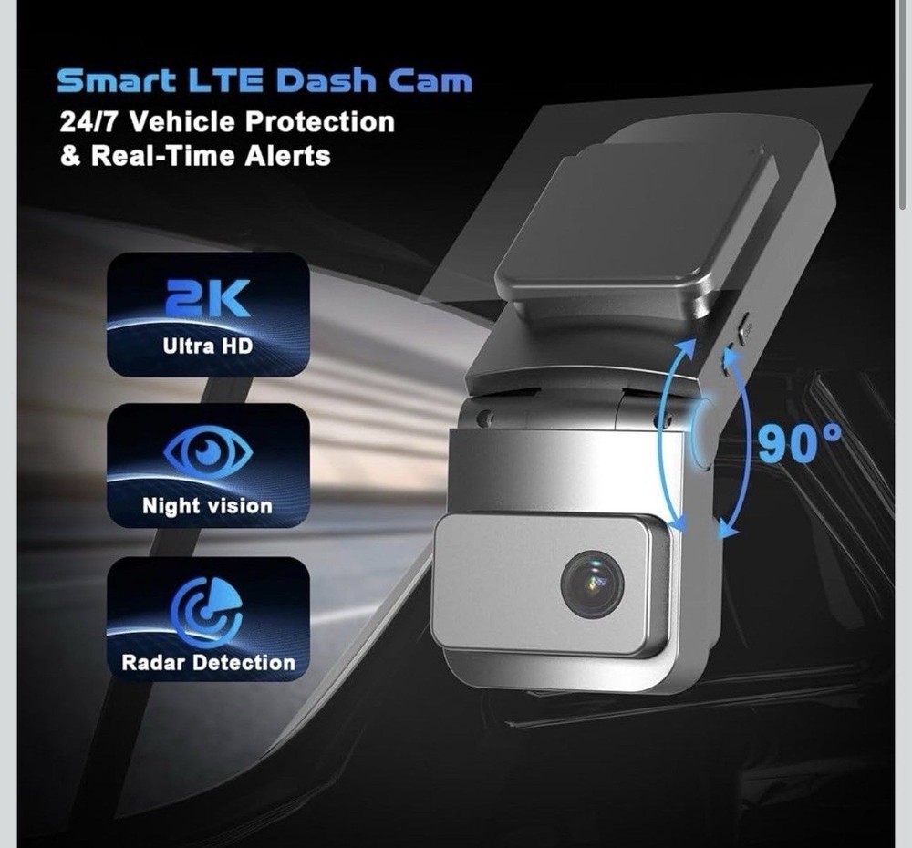 4G LTE Dash Camera, Car Security Camera for Vandalism Surveillance with Remote